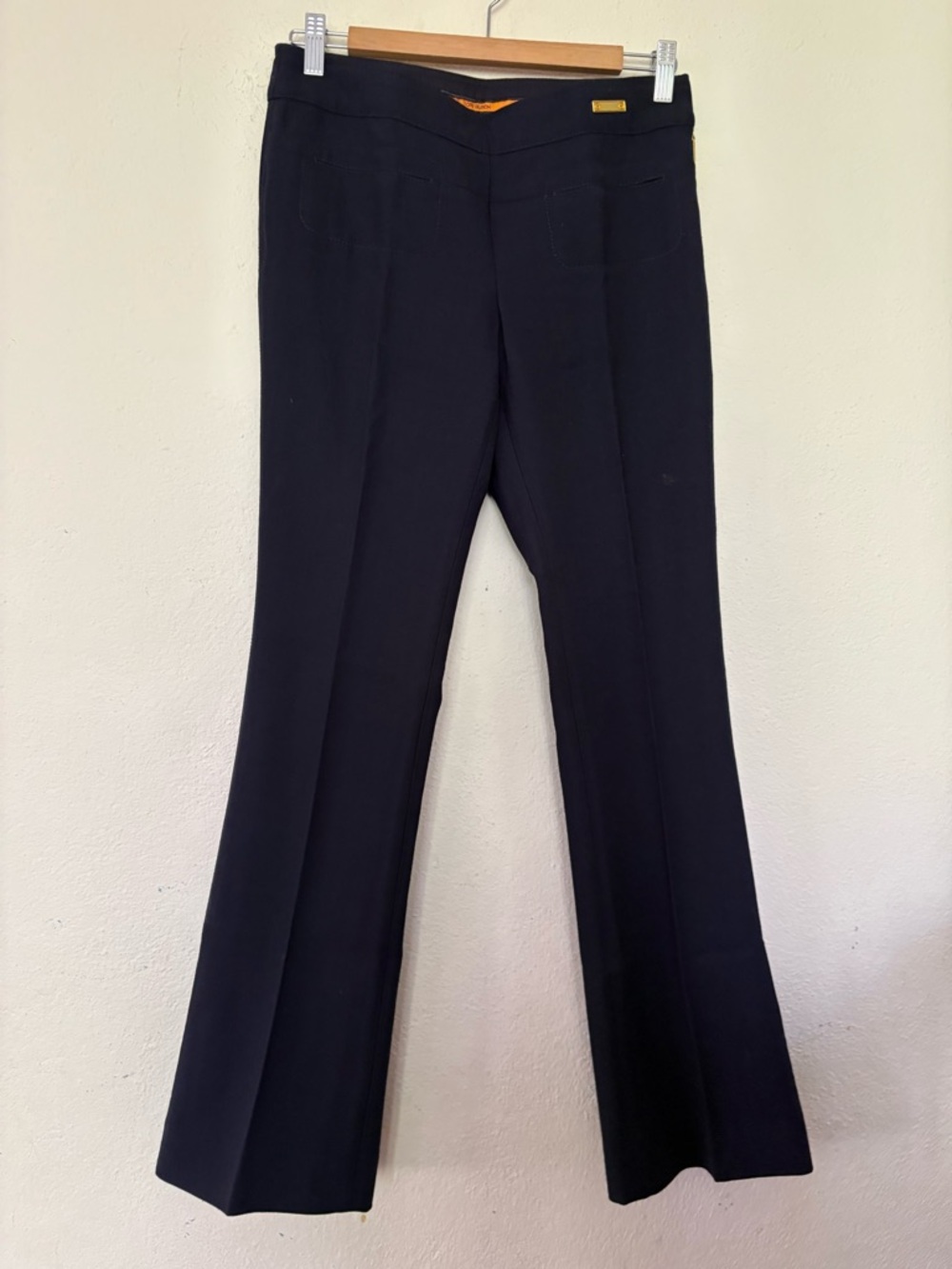 Tory Burch Navy Stretch Flare Pants